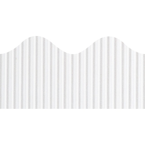 Bordette Decorative Border - White - 2.25" x 50' - 1 Roll/Pkg