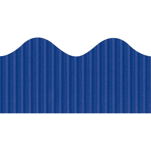 Bordette Decorative Border - Rectangle with Scalloped Trim Shape - Pin-up - Fadeless - 4" Height x 2.25" Width x 600" Length - Royal Blue - Paper - 1 Roll