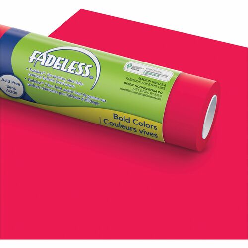 Fadeless Bulletin Board Art Paper - ClassRoom Project, Home Project, Office Project - 48"Width x 50 ftLength - 1 / Roll - Flame