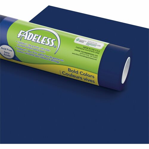 Fadeless Bulletin Board Art Paper - ClassRoom Project, Home Project, Office Project - 48"Width x 50 ftLength - 1 / Roll - Royal Blue