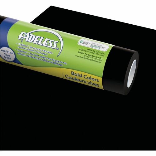 Fadeless Bulletin Board Art Paper - ClassRoom Project, Home Project, Office Project - 48"Width x 50 ftLength - 1 / Roll - Black