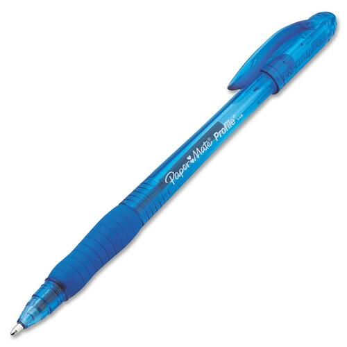 Paper Mate Profile Smooth Stick Pens - Bold Pen Point - 1.4 mm Pen Point Size - Blue Gel-based Ink - Translucent Barrel