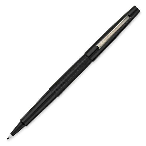 Paper Mate Flair Point Guard Pen - Black - Black Barrel - 12/Box - Felt-tip/Porous Point Pens - PAP8430152