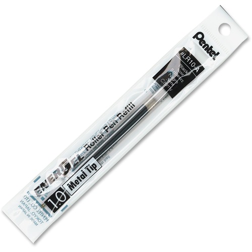 Pentel EnerGel Liquid Gel Pen Refills - 1 mm, Bold Point - Black Ink - Metal Tip - 1 Each - Pen Refills - PENLR10A