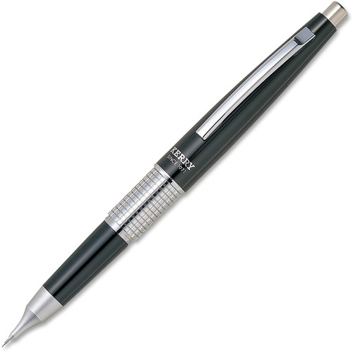 Pentel Sharp Kerry Mechanical Pencil - 0.5 mm Lead - #2 - Refillable - Black Metal Barrel - 1 Each