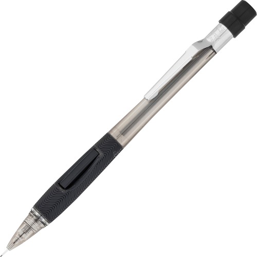 Pentel Quicker Clicker Mechanical Pencil - 0.5 mm Smoke Lead - HB - Refillable - Smoke Barrel - 1 Each