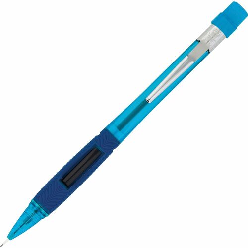 Pentel Quicker Clicker Mechanical Pencil - 0.5 mm Lead - HB - Refillable - Transparent Blue Barrel - 1 Each