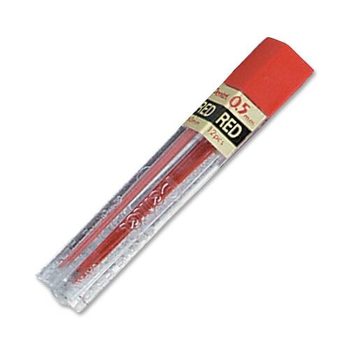 Pentel 5MM Red Lead Refills - 0.5 mmFine Point - Red - 12 / Tub