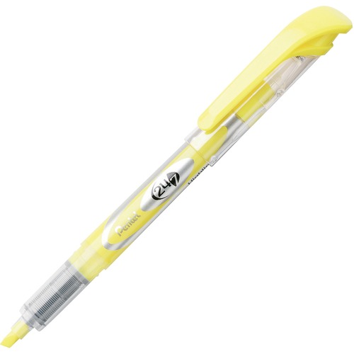 Pentel 24/7 Highlighter - Chisel Marker Point Style - Yellow