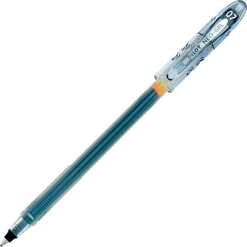 Pilot Neo-Gel Rollerball Pens - Fine Pen Point - 0.7 mm Pen Point Size - Black Gel-based Ink - Translucent Barrel - 1 Dozen