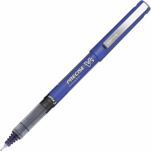 Pilot Precise V5 Extra-Fine Premium Capped Rolling Ball Pens - Fine Pen Point - 0.5 mm Pen Point Size - Purple - Purple Plastic Barrel -