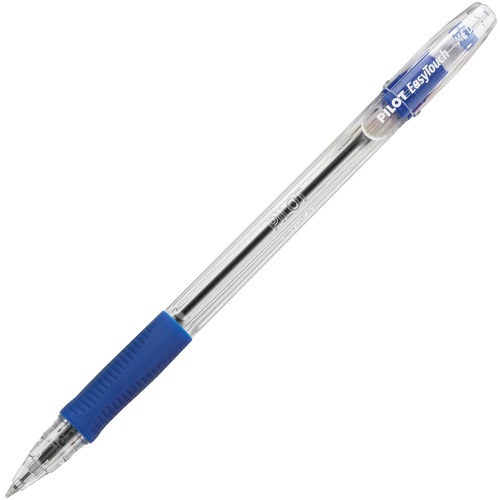 Pilot EasyTouch Ballpoint Pens - Medium Pen Point - 1 mm Pen Point Size - Refillable - Blue - Blue Barrel - 1 Dozen