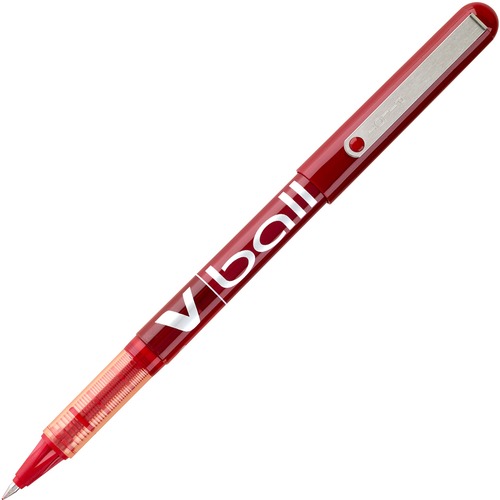 Pilot Vball Liquid Ink Pens - Fine Pen Point - 0.5 mm Pen Point Size - Red - Red Barrel - 1 Dozen