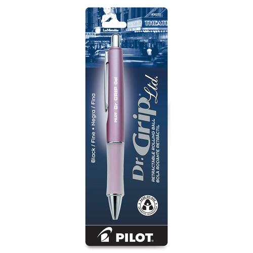 Dr. Grip Retractable Gel Rollerball Pens - 0.7 mm Fine Pen Point - Refillable - Retractable - Black Ink - Gel-based - 1 Each