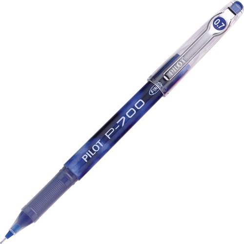 Pilot Precise P-700 Precision Point Fine Capped Gel Rolling Ball Pens - Fine Pen Point - 0.7 mm Pen Point Size - Blue Gel-based Ink - Blue Barrel - 1 Dozen
