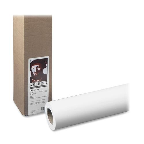 PM Amerigo Archive-24 Wide Format Roll - 99 Brightness - 24" x 150 ft - 24 lb Basis Weight - Smooth - 1 / Roll - Dust-free - White
