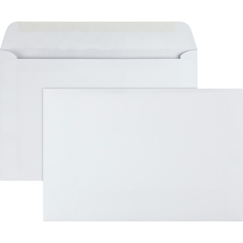 Quality Park 6 x 9 Booklet Envelopes with Open Side for Easy Insertion - Catalog - #6 1/2 - 6" Width x 9" Length Diameter - 24 lb - Gummed - White - 100 / Box