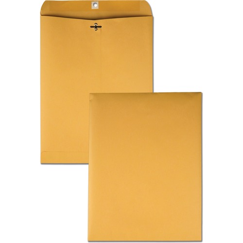 Quality Park 10 x 13 Clasp Envelopes in Dispenser Box - Clasp - #97 - 10" Width x 13" Length - 28 lb - Clasp - 250 / Box - Kraft