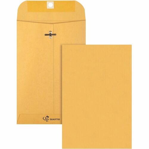 Quality Park 6 x 9 Extra Heavy-duty Kraft Clasp Envelopes - Clasp - #55 - 6" Width x 9" Length - 32 lb - Gummed - Kraft - 100 / Box - Kraft