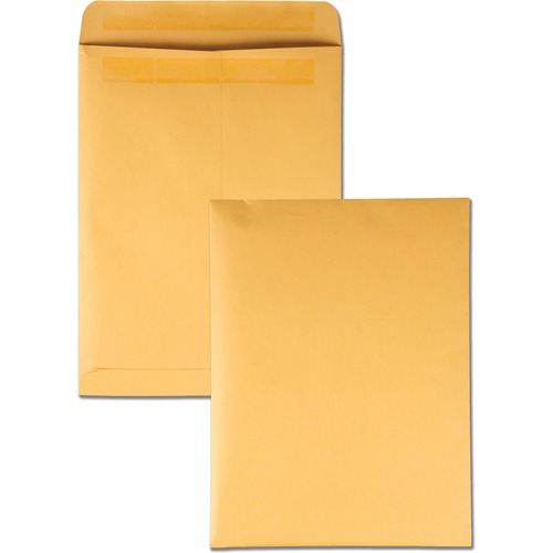 Quality Park 9 x 12 Catalog Envelopes with Self-Seal Closure - Catalog - #10 1/2 - 9" Width x 12" Length - 28 lb - Self-sealing - Kraft - 100 / Box - Kraft