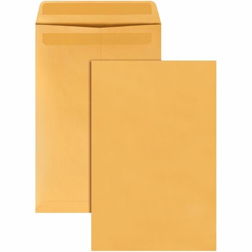 Quality Park 10 x 15 Catalog Envelopes with Self-Seal Closure - Catalog - 10" Width x 15" Length - 28 lb - Self-sealing - Kraft - 250 / Box - Kraft