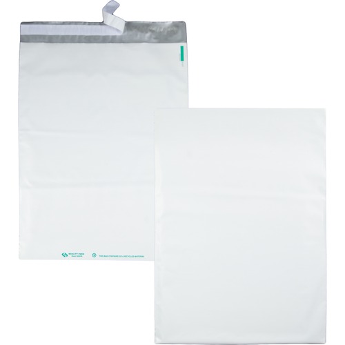 Quality Park White Poly Mailing Envelopes - Catalog - 14" Width x 19" Length - Self-sealing - Polyethylene - White 100/Box