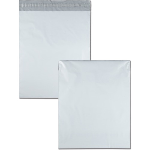 Quality Park White Poly Mailing Envelopes - Catalog - 14" Width x 17" Length - Self-sealing - Polypropylene - 100 / Pack - White