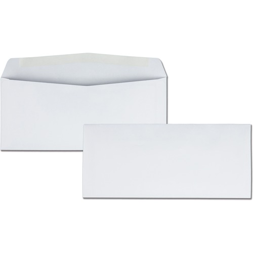 Quality Park No. 10 Business Envelopes - Business - #10 - 4 1/8" Width x 9 1/2" Length - 24 lb - Gummed - Wove - 500 / Box - White