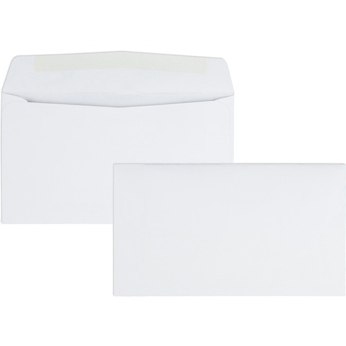 Quality Park No. 6-3/4 Business Envelopes with Gummed Flap - Business - #6 3/4 - 3 5/8" Width x 6 1/2" Length - 24 lb - Gummed - Wove - 500 / Box - White