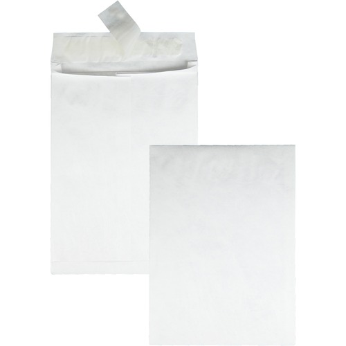 Survivor® 10 x 13 x 1-1/2 DuPont Tyvek Expansion Mailers with Self-Seal Closure - Expansion - 10" Width x 13" Length - 1 1/2" Gusset - 18 lb - Peel & Seal - Tyvek - 100 / Carton - White