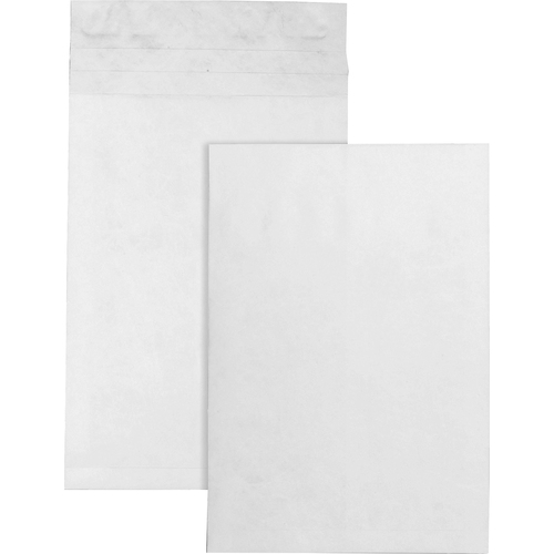 Survivor® 12 x 16 x 2 DuPont Tyvek Expansion Mailers with Self-Seal Closure - Expansion - 12" Width x 16" Length - 2" Gusset - 18 lb - Peel & Seal - Tyvek - 100 / Carton - White