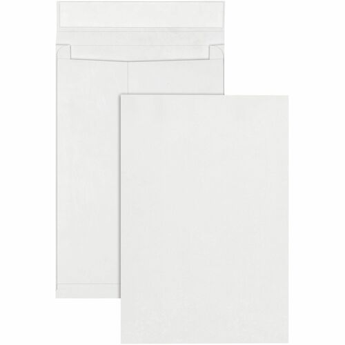 Survivor® 12 x 16 x 2 DuPont Tyvek Expansion Mailers with Self-Seal Closure - Expansion - 12" Width x 16" Length - 2" Gusset - 14 lb - Peel & Seal - Tyvek - 25 / Box - White