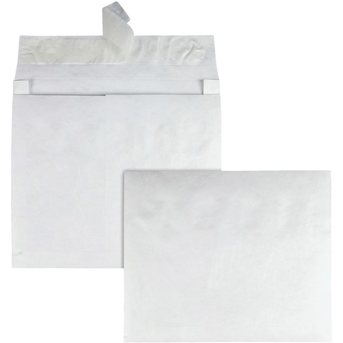 Survivor® 10 x 13 x 2 DuPont Tyvek Expansion Mailers with Self-Seal Closure - Expansion - 10" Width x 13" Length - 2" Gusset - 18 lb - Peel & Seal - Tyvek - 100 / Carton - White