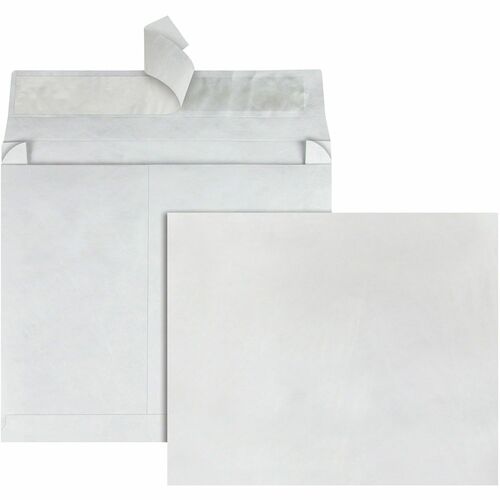 Survivor® 10 x 15 x 2 DuPont Tyvek Expansion Mailers with Self-Seal Closure - Expansion - 10" Width x 15" Length - 2" Gusset - 18 lb - Peel & Seal - Tyvek - 100 / Carton - White