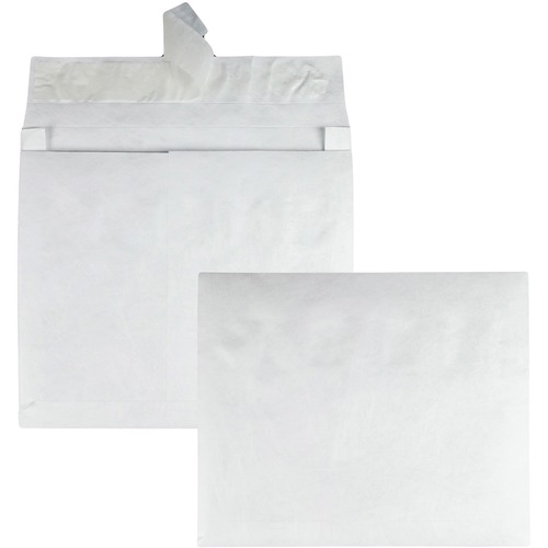 Survivor® 10 x 13 x 2 DuPont Tyvek Expansion Mailers with Self-Seal Closure - Expansion - 10" Width x 13" Length - 2" Gusset - 14 lb - Peel & Seal - Tyvek - 100 / Carton - White
