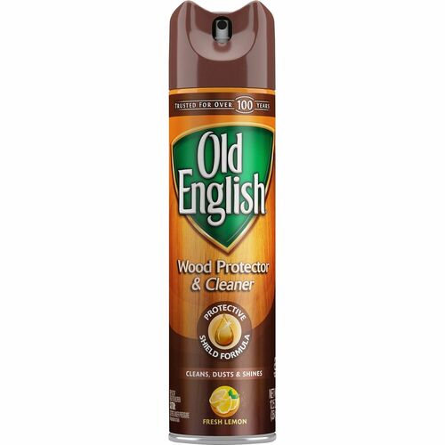 Old English Furniture Polish - For Wood - 12.50 oz (0.78 lb) - Lemon Scent - 1 Each - Dry Resistant, Crack Resistant, Wear Resistant, Tear Resistant, CFC-free - Brown