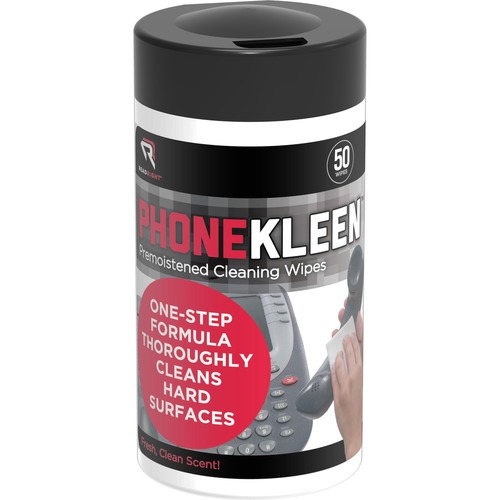Read Right PhoneKleen Antibacterial Wipes - For Telephone - Pre-moistened - Phone Cleaners - REARR1403