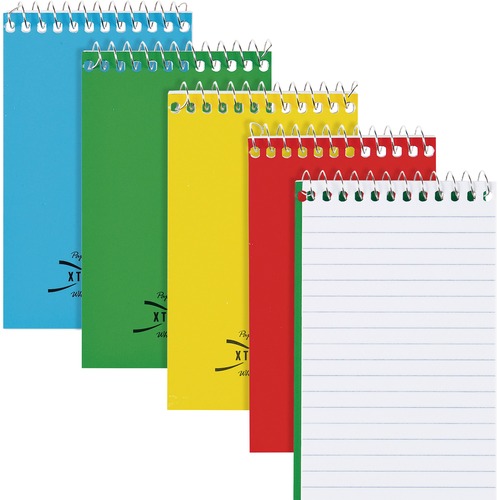 Rediform Wirebound Memo Notebooks - 60 Sheets - Wire Bound - 3" x 5" - White Paper - Assorted Cover - 1 Each