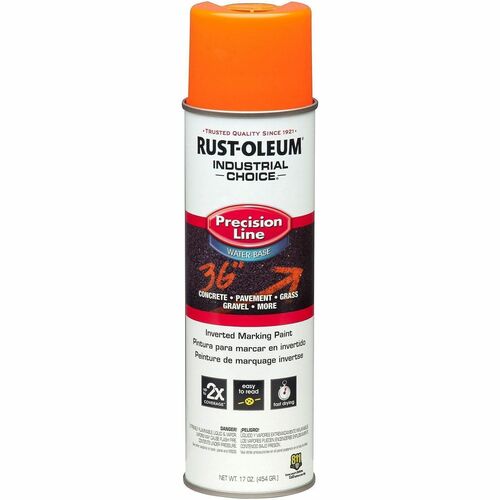 Industrial Choice White M1800 Marking Paint Spray - Aerosol - Fluorescent Orange - 1.06 lb - 1 Each