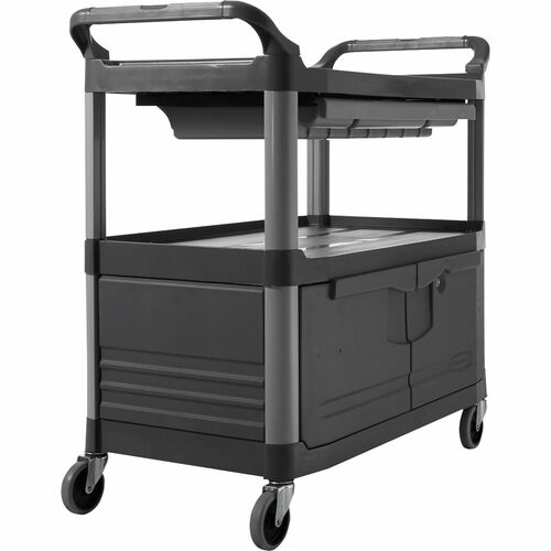 Rubbermaid Commercial Instrument Cart - 3 Shelf - 300 lb Capacity - 4" Caster Size - x 40.6" Width x 20" Depth x 37.8" Height - Gray - 1 Each