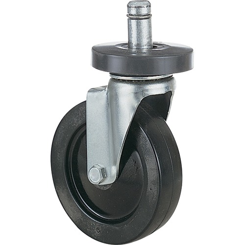 Safco Bumper Guard Caster Kit - 0.80" Diameter - Black - 4 / Set