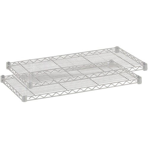 Safco Extra Shelf Pack - 48" Width x 18" Depth x 1.5" Height - 2 x Shelf(ves) - 1250 lb Load Capacity - Gray - Powder Coated - Steel