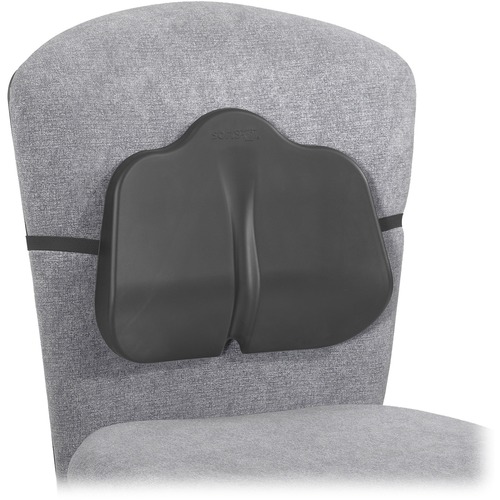 Safco SoftSpot Low Profile Backrest - Black - Backrests & Seat Cushions - SAF7151BL