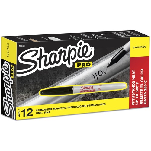 Sharpie Industrial Permanent Markers - Fine Marker Point - Black