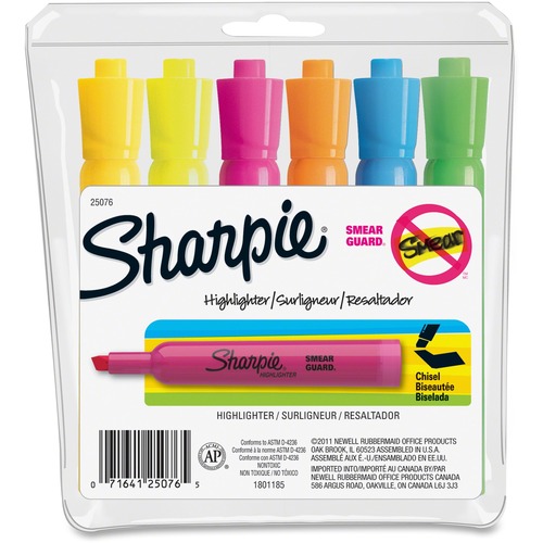 Sharpie SmearGuard Tank Style Highlighters SAN25076