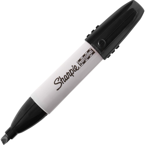 Sharpie Professional Chisel Tip Markers - Chisel Marker Point - Black Ink - Rubber Barrel - 1 Each