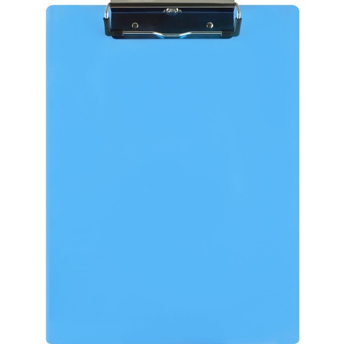 Saunders Acrylic Clipboard - 0.50" Clip Capacity - 9" x 12" - Acrylic - Blue - 1 Each