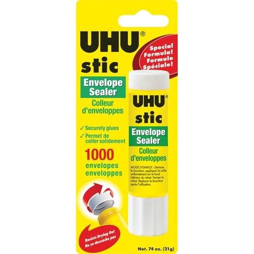 UHU Envelope Sealer Glue Stic, 21g - 20.1 g - 1 Each - Clear - Glue Sticks & Pens - UHU9U99701