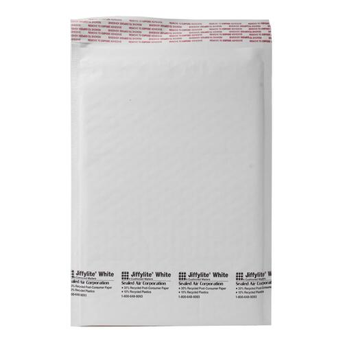 Sealed Air Jiffylite Self-Seal Bubble Mailer - Bubble - #4 - 9 1/2" Width x 14 1/2" Length - Self-sealing - White - Kraft - 100 / Carton
