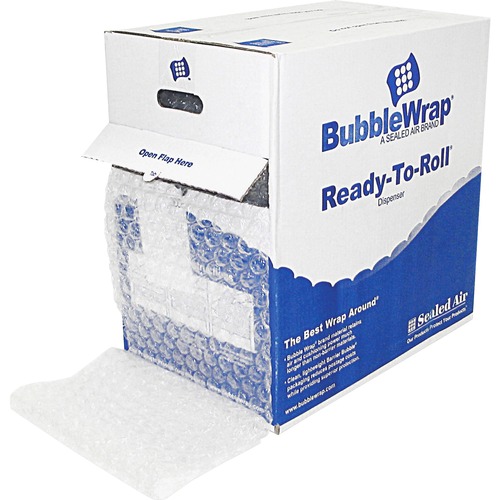 Sealed Air Bubble Wrap Multi-purpose Material - 12" Width x 100 ft Length - 312.5 mil Thickness - 1 Wrap(s) - Lightweight, Perforated - Clear - 1 / Carton